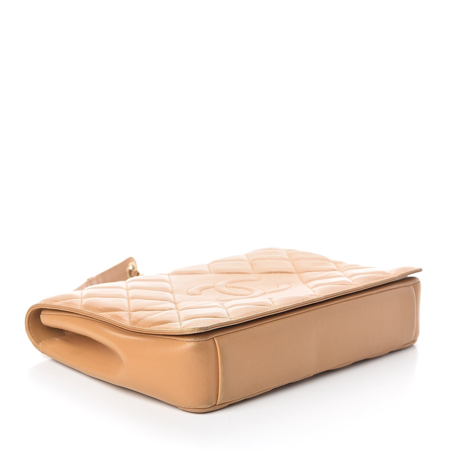 Chanel Lambskin Quilted Medium Diamond CC Flap Beige 4 of 8