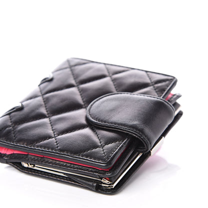 Chanel Calfskin Quilted Cambon Bi-Fold Wallet Black 10 of 11
