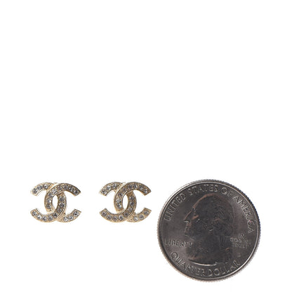 Chanel Crystal CC Earrings Gold 2 of 6