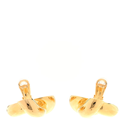 Saint Laurent Knot Clip On Earrings Gold 3 of 4