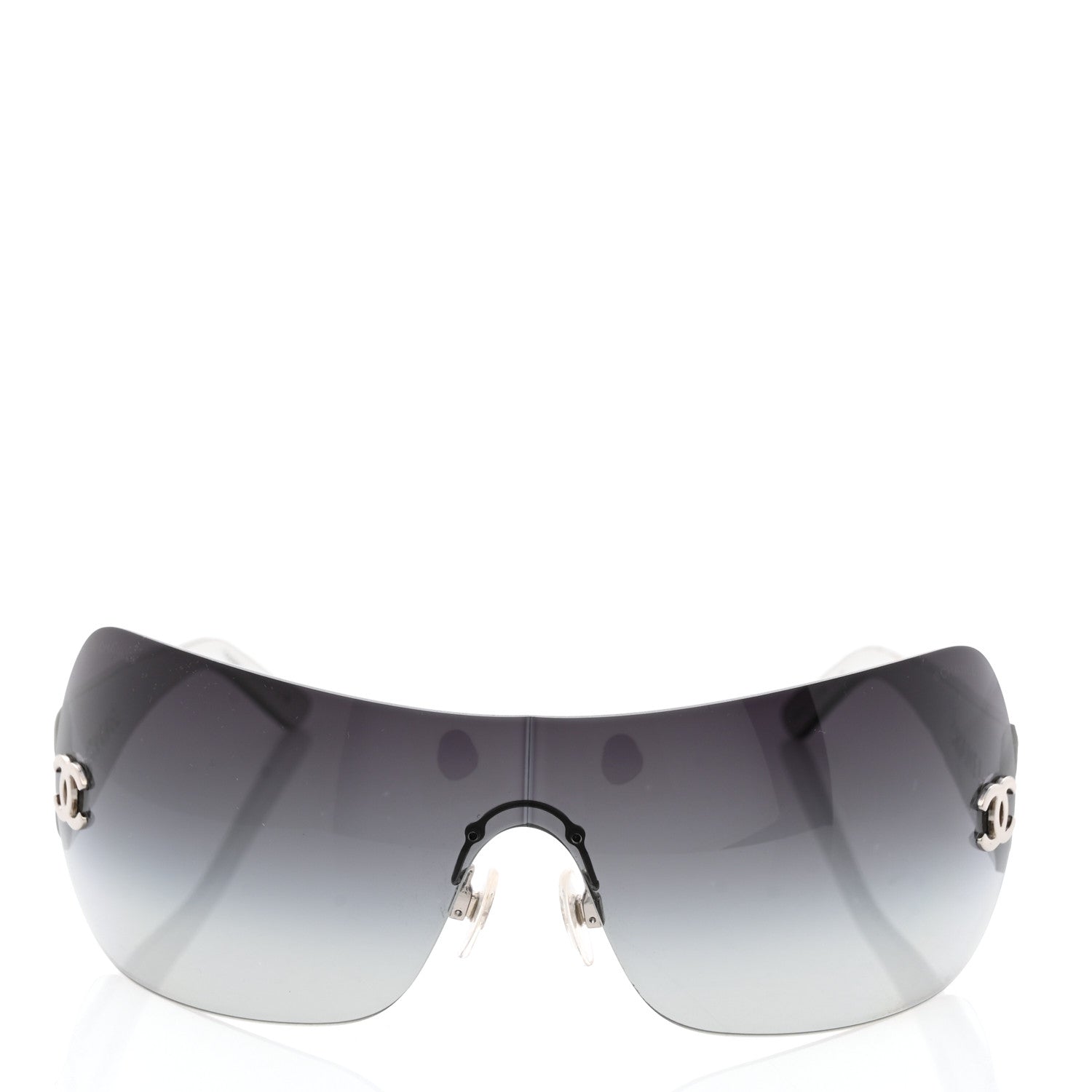 Chanel Metallic Quilted CC Sunglasses 4157-Q Silver 2 of 9