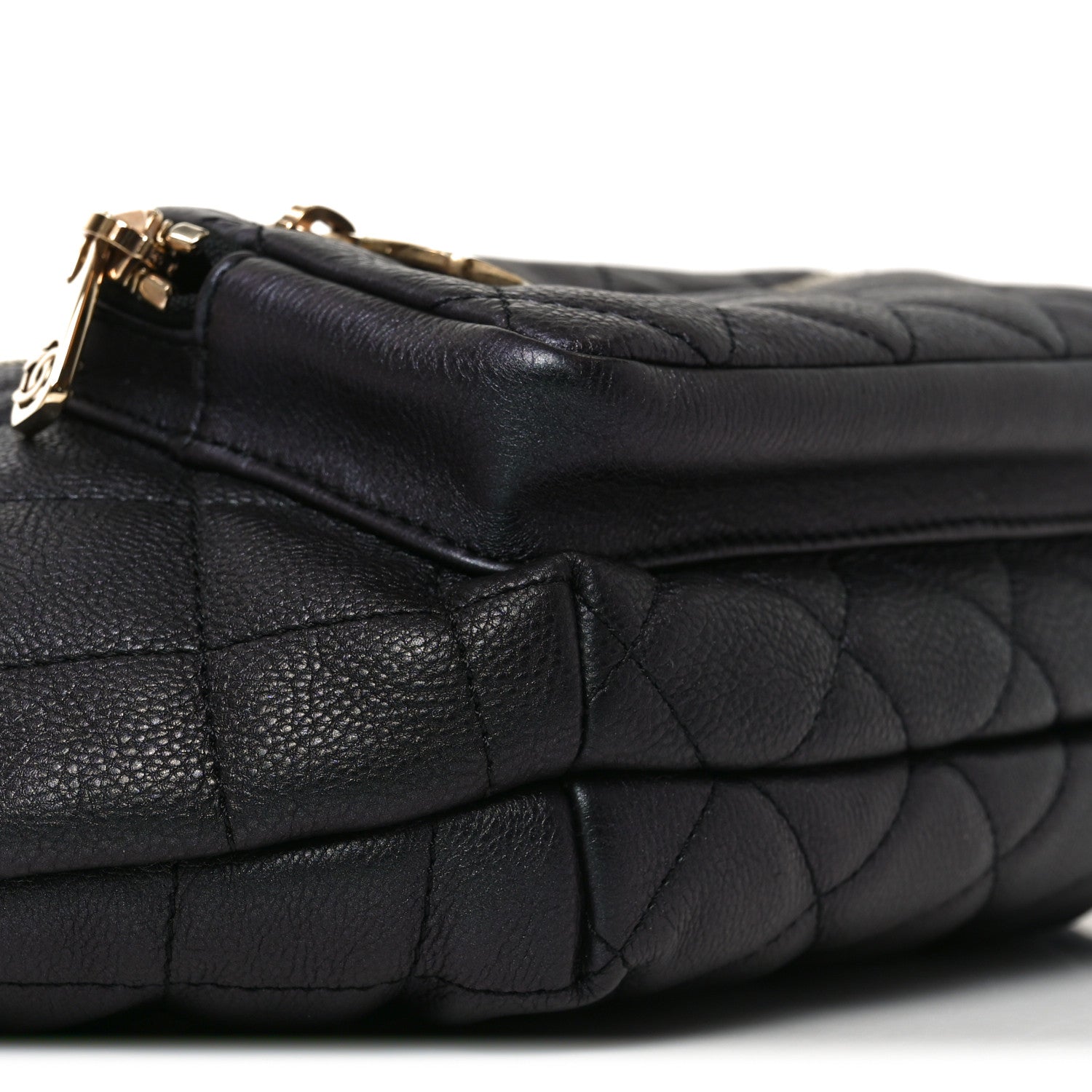 Chanel Iridescent Calfskin Quilted All About Waist Belt Bag Black 8 of 9