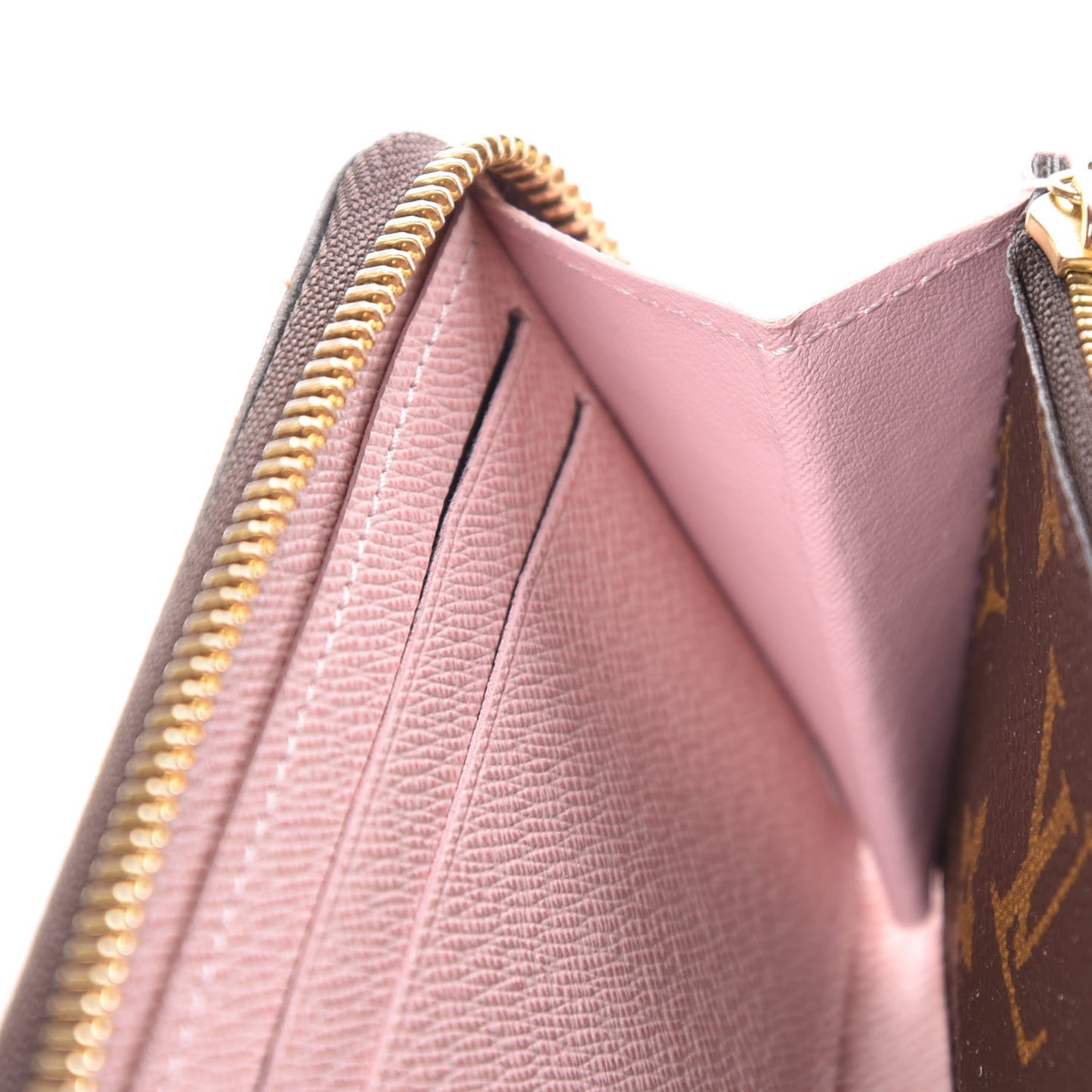 Monogram Clemence Wallet Rose Ballerine
