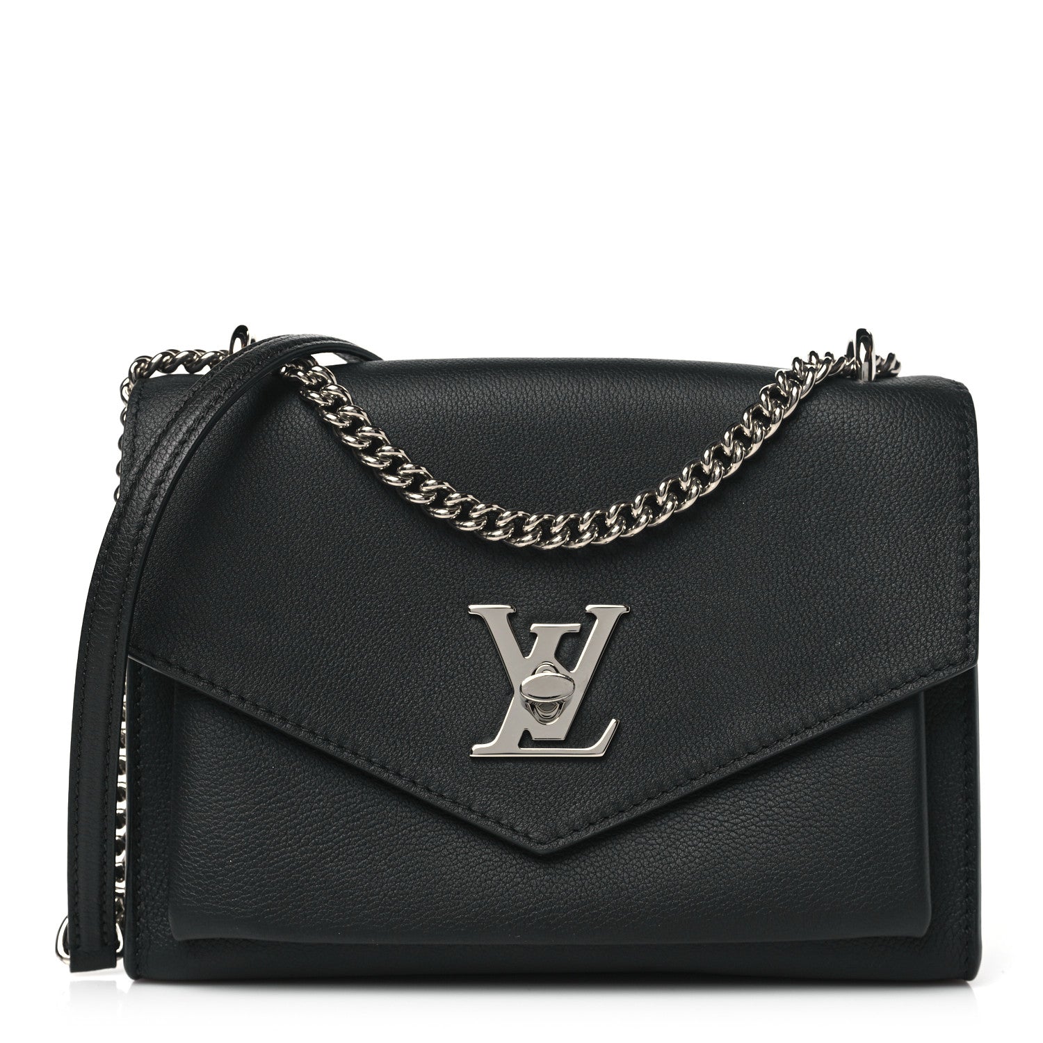 Louis Vuitton Soft Calfskin My Lockme Chain Bag BB Black 1 of 9