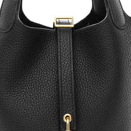 Hermes Taurillon Clemence Picotin Lock 18 PM Black 8 of 10