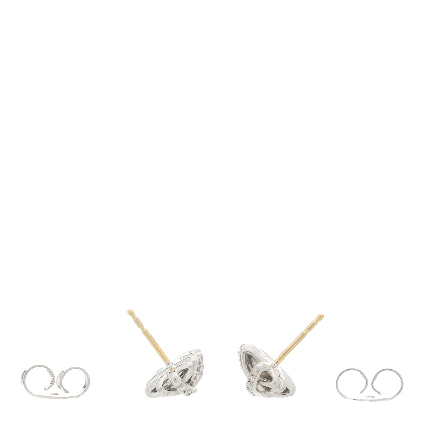 David Yurman Sterling Silver Diamond 11mm Crossover Earrings 3 of 5
