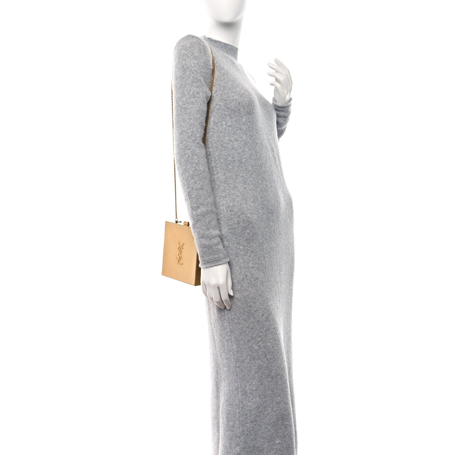 Plexiglass Monogram Minaudiere Tuxedo Box Clutch Pale Sun Oro Antico