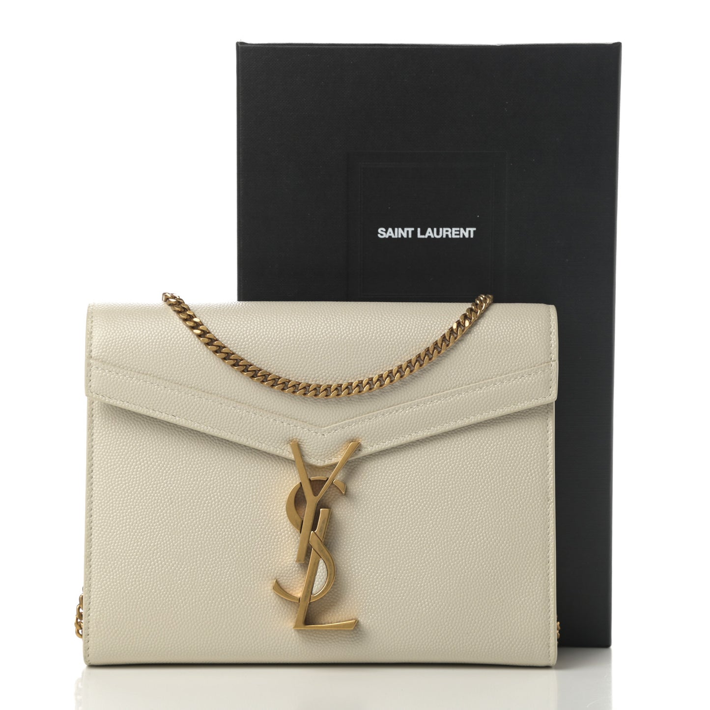 Grain De Poudre Monogram Cassandra Chain Wallet Crema Soft