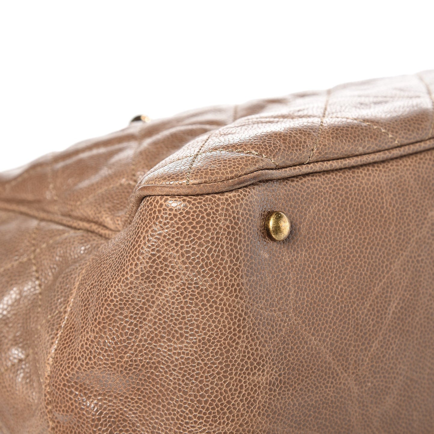 Crumpled Grained Calfskin Shiva Bowler Beige