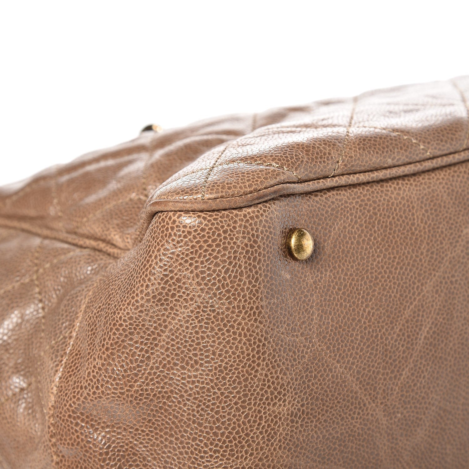 Chanel Crumpled Grained Calfskin Shiva Bowler Beige 11 of 13