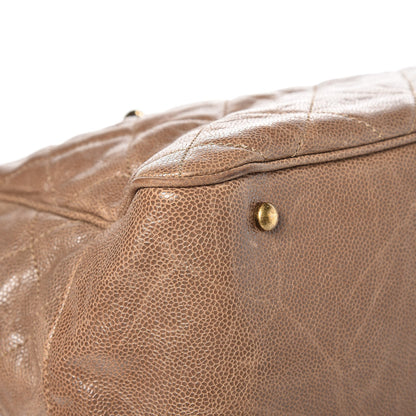 Chanel Crumpled Grained Calfskin Shiva Bowler Beige 11 of 13