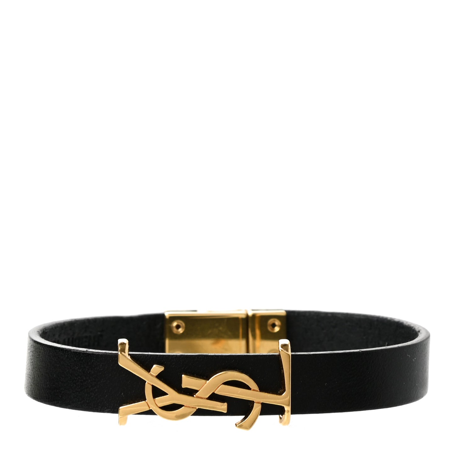 Calfskin Opyum Bracelet M Black Gold