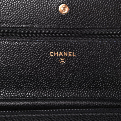 Chanel Caviar Quilted Wallet On Chain WOC Black 6 of 14
