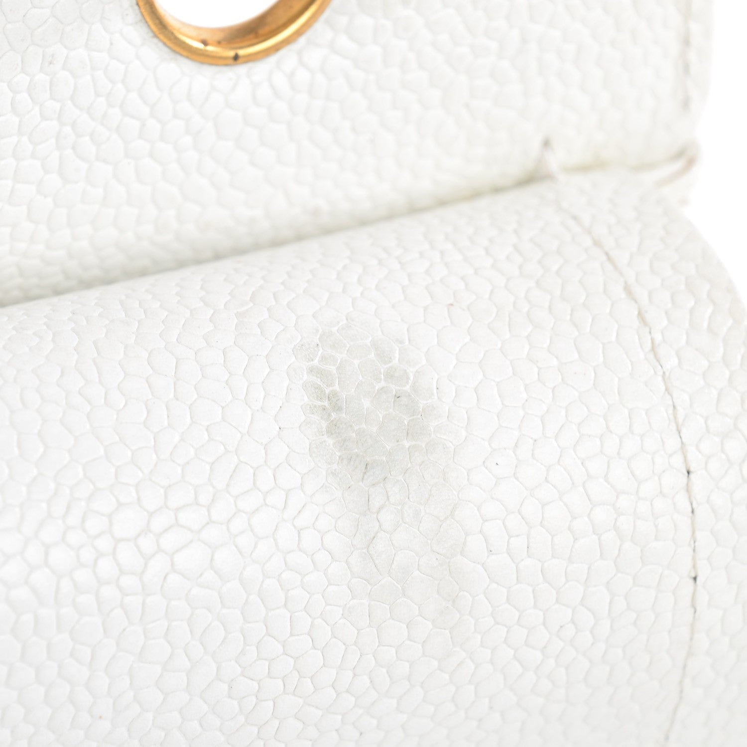 Chanel Caviar Quilted Medium Double Flap White 9 of 14