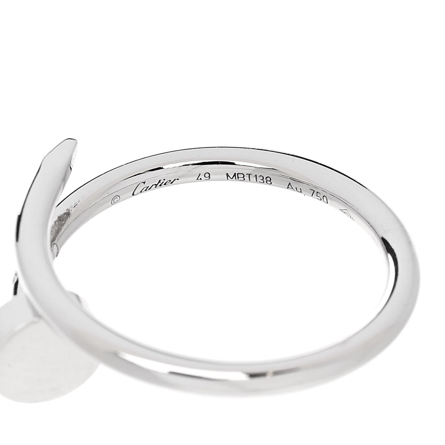 18K White Gold Small Juste Un Clou Ring 49 5