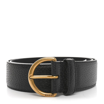 Gucci Textured Dollar Calfskin 40mm Belt 90 36 Black 1 of 5