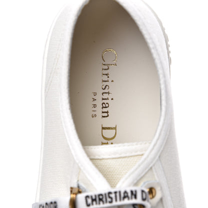 Christian Dior Canvas Walk'n Dior Low Top Sneakers 37.5 White 6 of 8