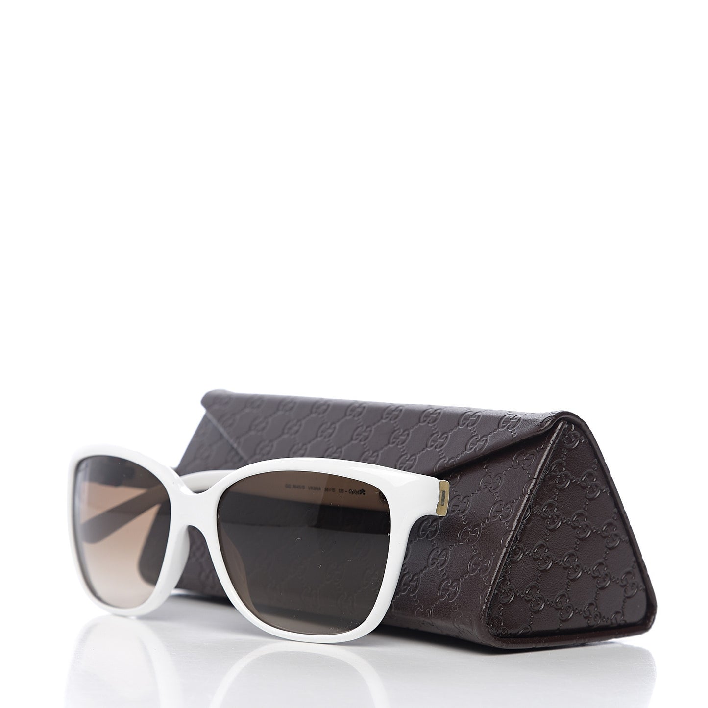 Round Frame Web Sunglasses GG3645S White