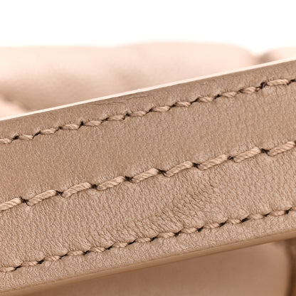 Saint Laurent Lambskin Quilted Medium Loulou Puffer Monogram Chain Satchel Dark Beige 13 of 14