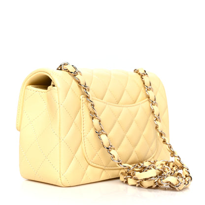 Chanel Lambskin Quilted Mini Rectangular Flap Yellow 6 of 20