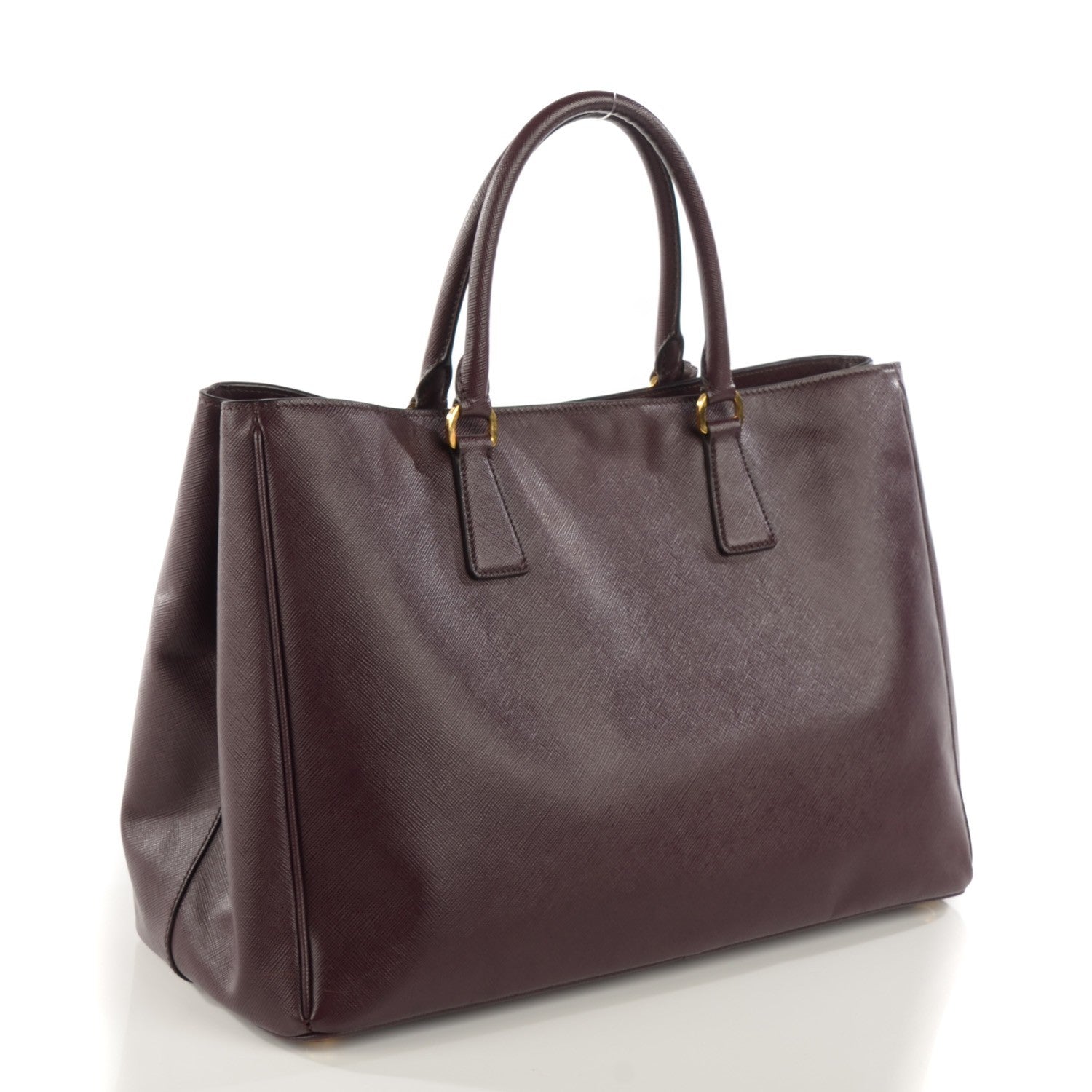Prada Saffiano Lux Large Tote Bordeaux 3 of 9