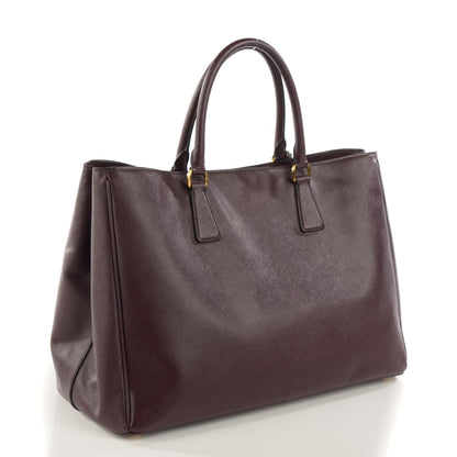 Prada Saffiano Lux Large Tote Bordeaux 3 of 9