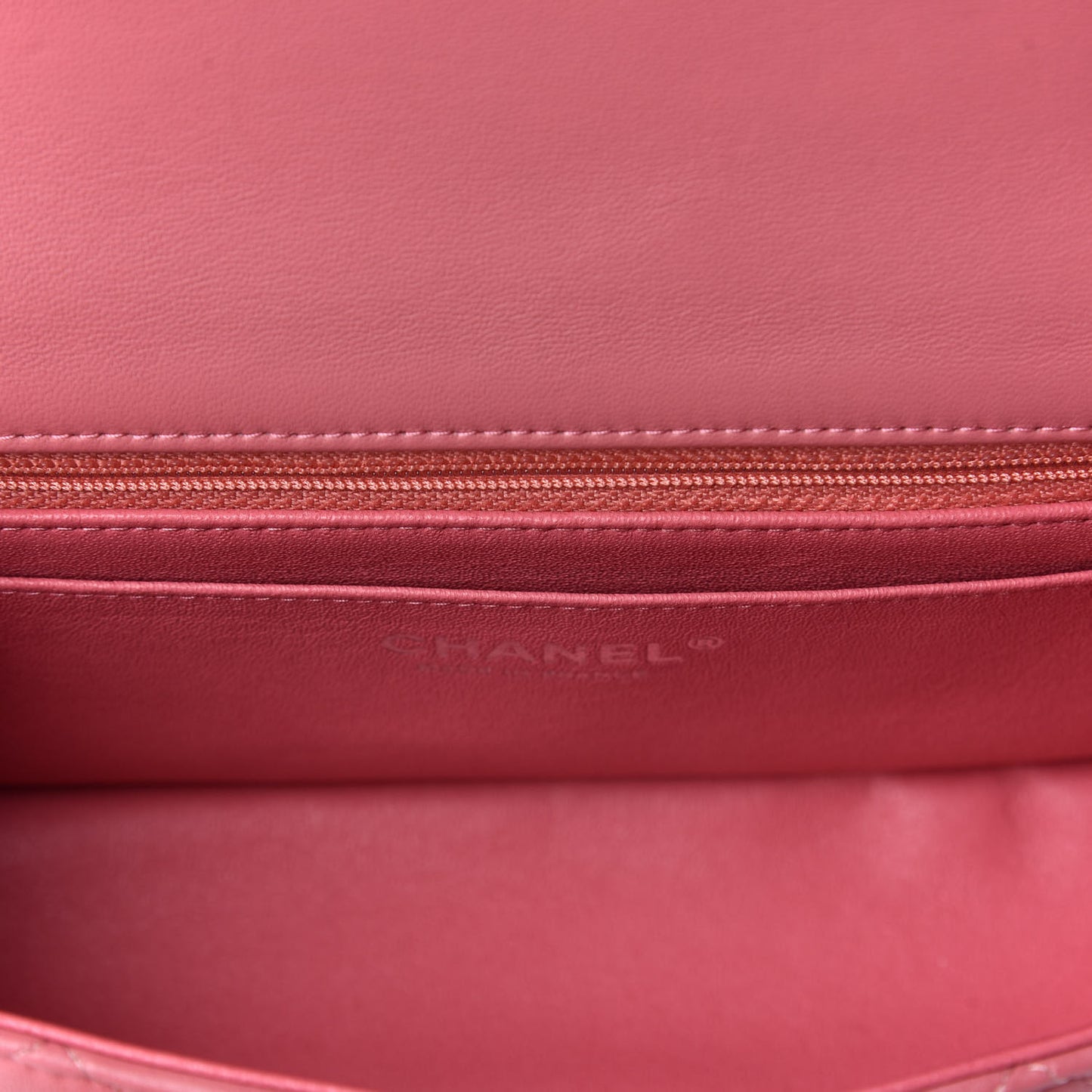Lambskin Quilted Mini Rectangular Flap Pink