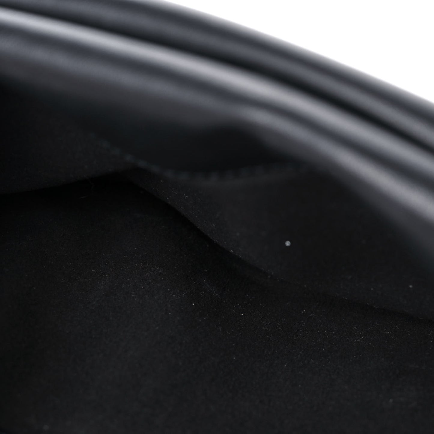 Calfskin Mini Infinity Saddle Bag Black