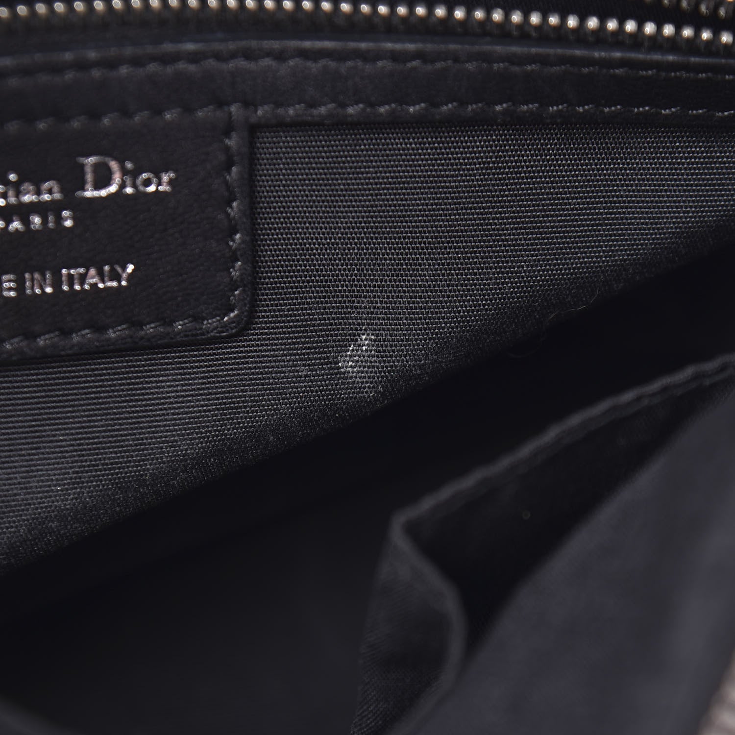 Christian Dior Lambskin Cannage Granville Polochon Black 8 of 12