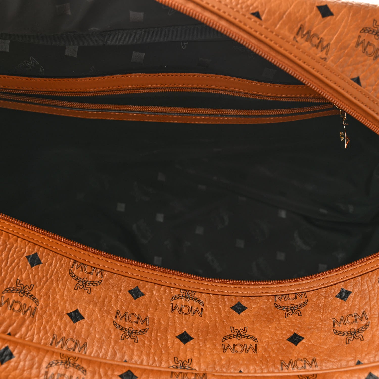 MCM Visetos Large Golf Bag Cognac 4 of 9