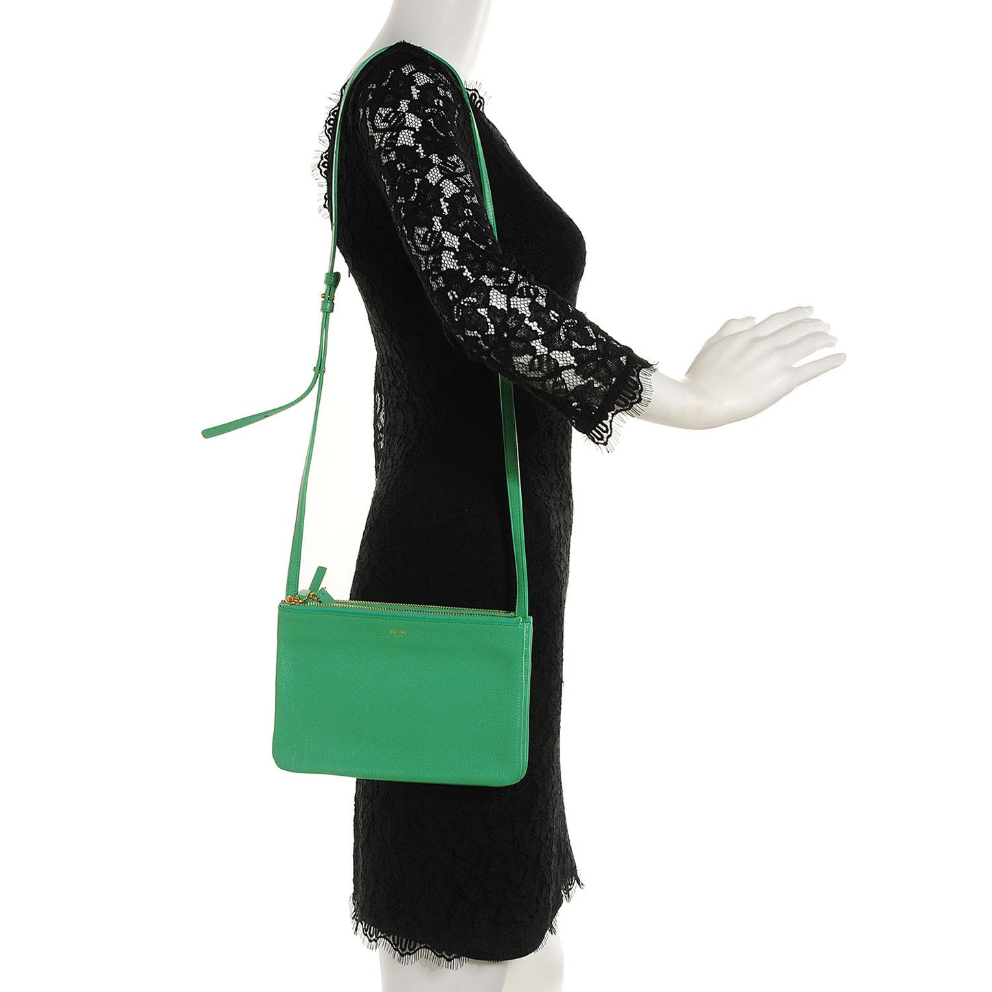 Goatskin Small Trio Crossbody Bag Palm
