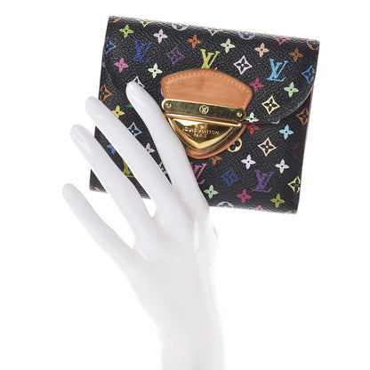 Louis Vuitton Monogram Multicolor Joey Wallet Black Grenade 2 of 9