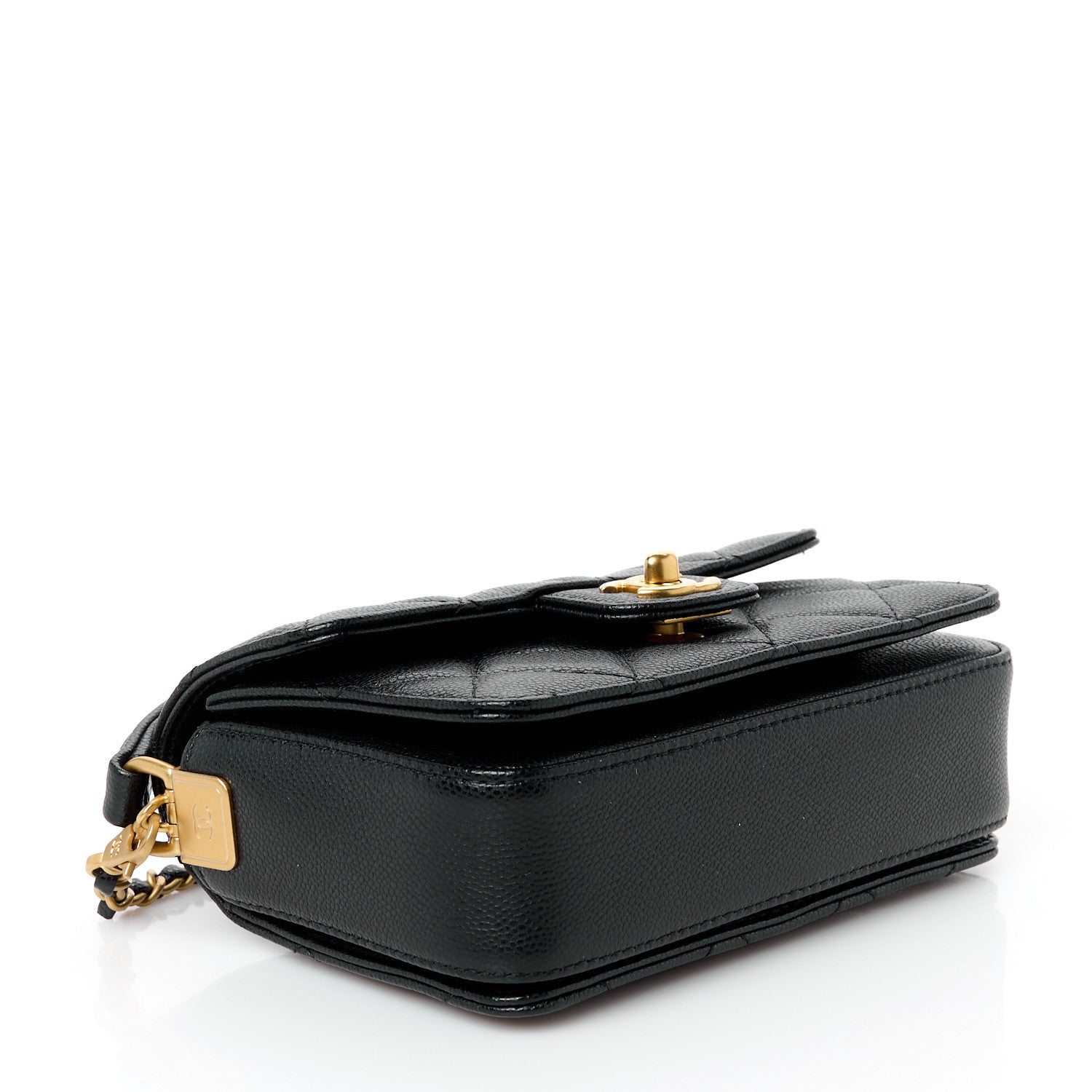 Chanel Caviar Quilted Mini Top Handle Flap Black 4 of 12