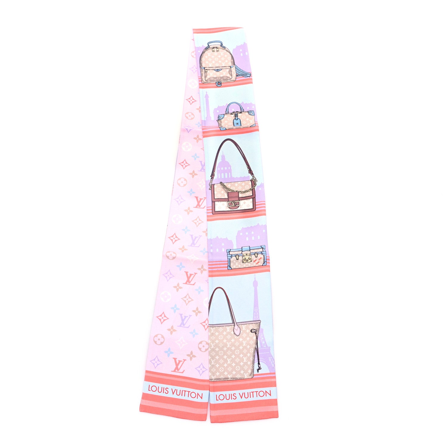 Louis Vuitton Silk Monogram Skyline Bandeau Rose Clair 2 of 3