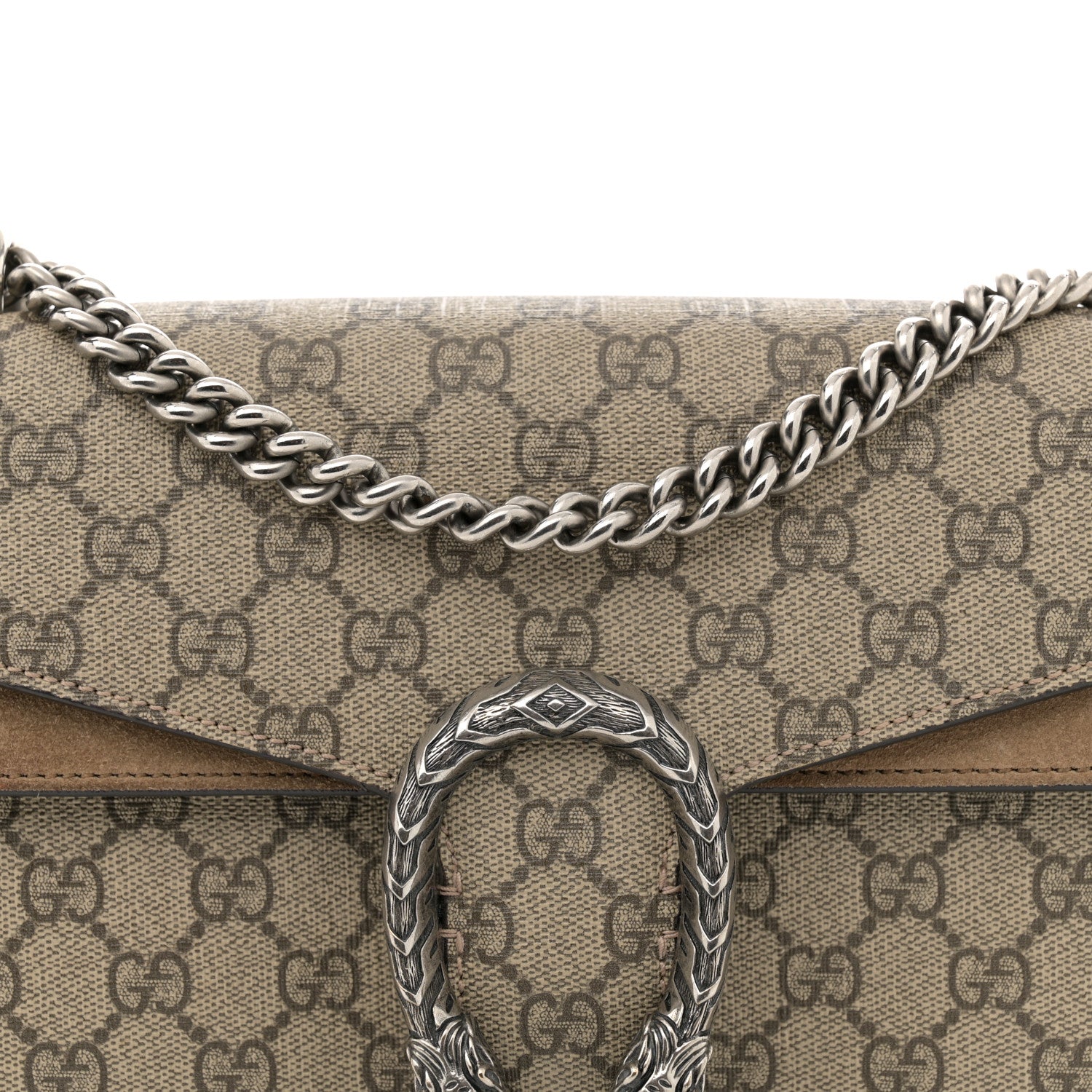 Gucci GG Supreme Monogram Small Dionysus Shoulder Bag Taupe 8 of 12