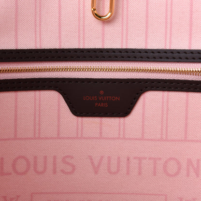 Louis Vuitton Damier Ebene Neo Neverfull MM Rose Ballerine 9 of 12
