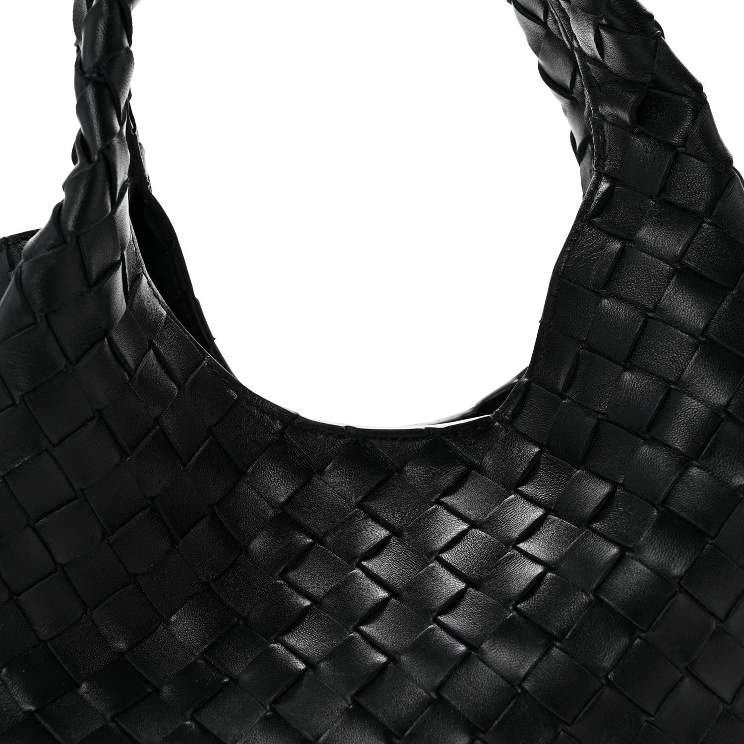 Bottega Veneta Nappa Intrecciato Small Campana Shoulder Bag Black 8 of 11