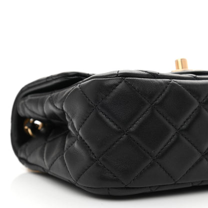 Chanel Lambskin Quilted Mini Pearl Crush Flap Black 9 of 11
