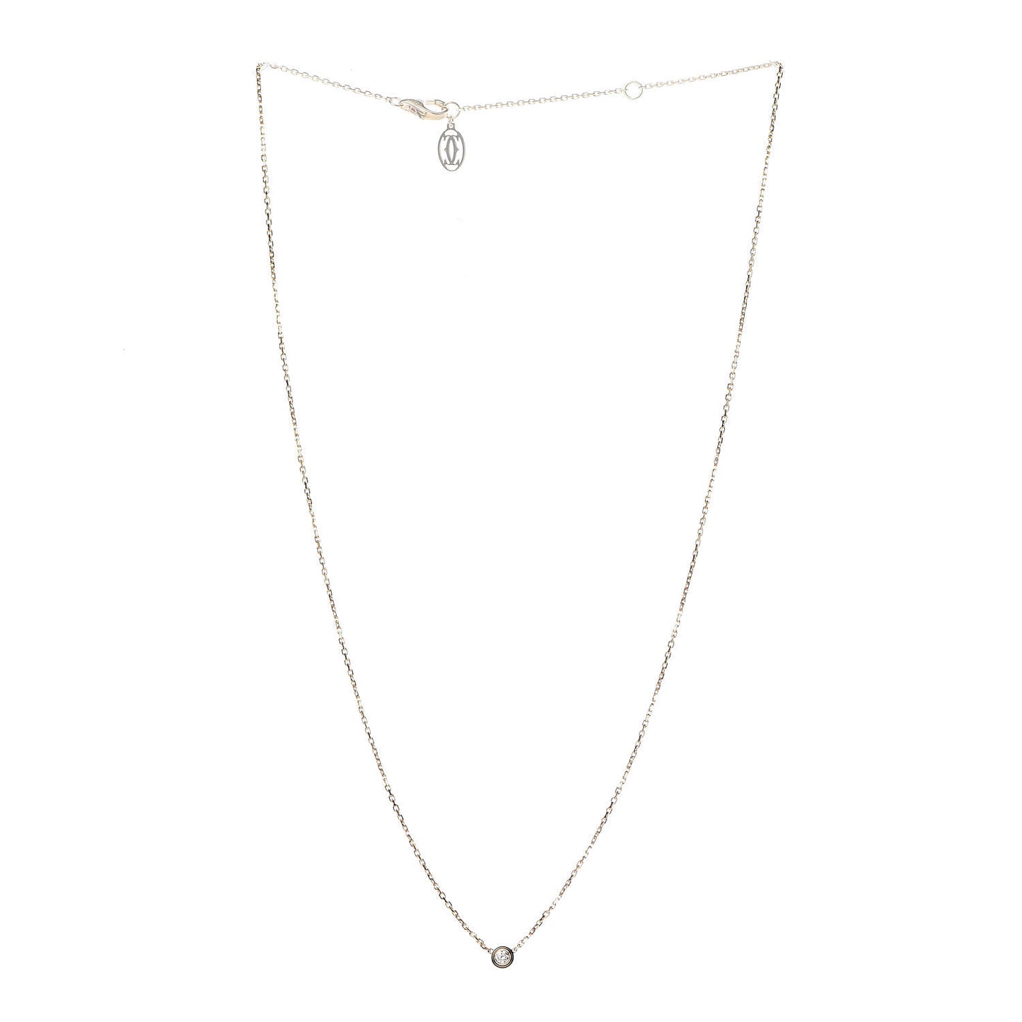18K Yellow Gold Diamond XS D'Amour Pendant Necklace