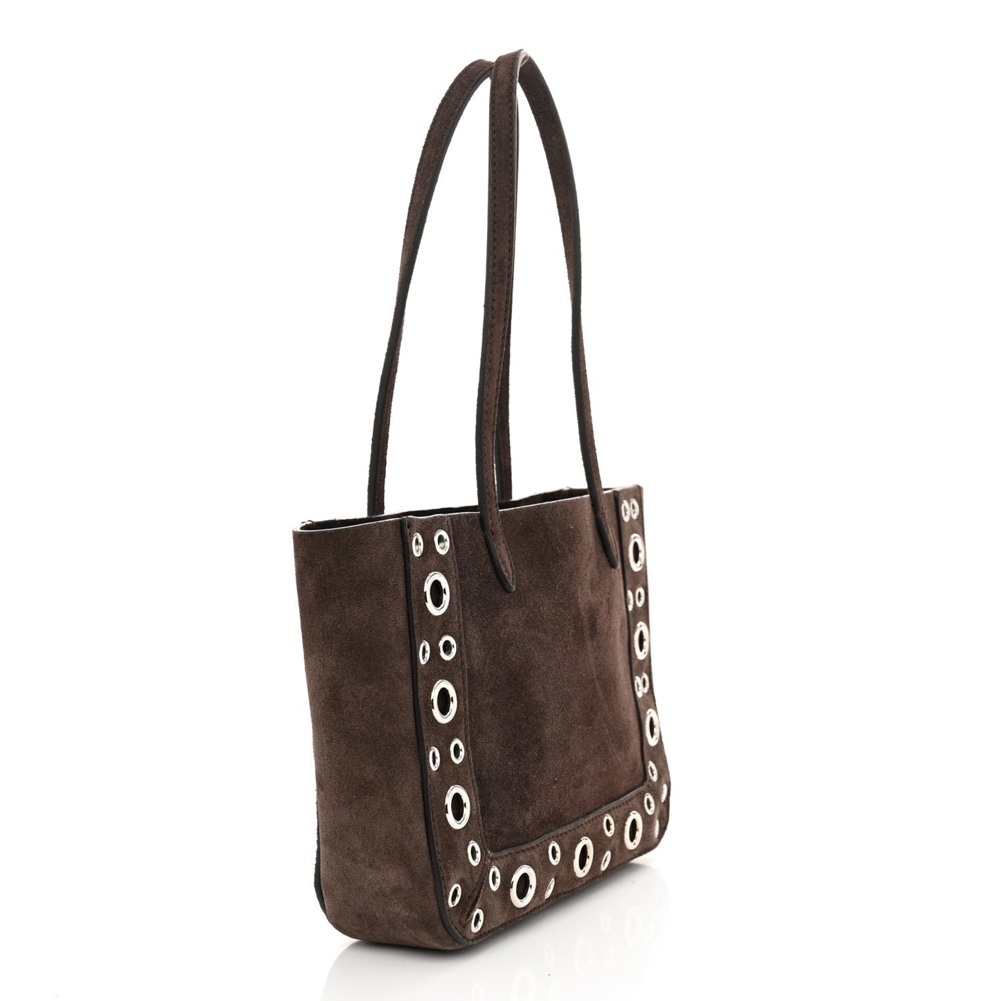 Suede Studded Mini Nellcote Shopping Tote Brown