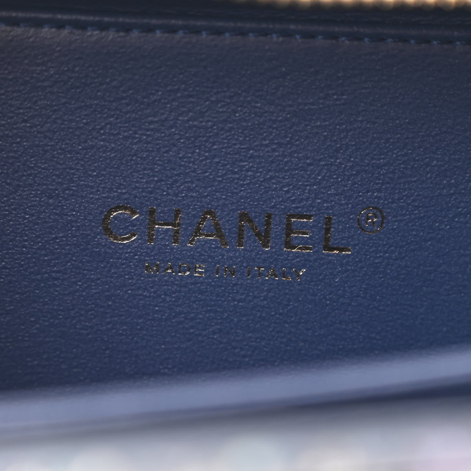 Chanel Tweed Snakeskin Quilted Small CC Filigree Vanity Case Navy Multicolor 7 of 12