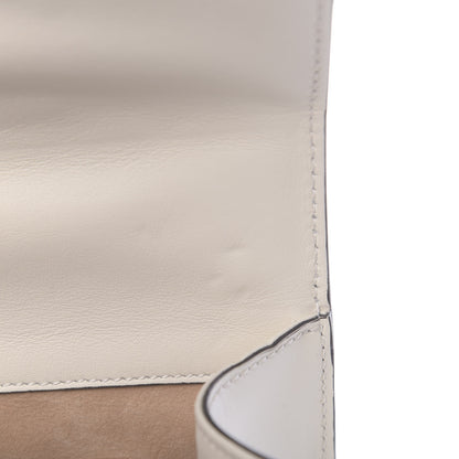 Gucci Calfskin Floral Embroidered Small Padlock Shoulder Bag White 10 of 12