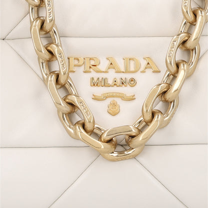 Prada Nappa Triangle Quilted Patchwork System Bag Bianco 8 of 11