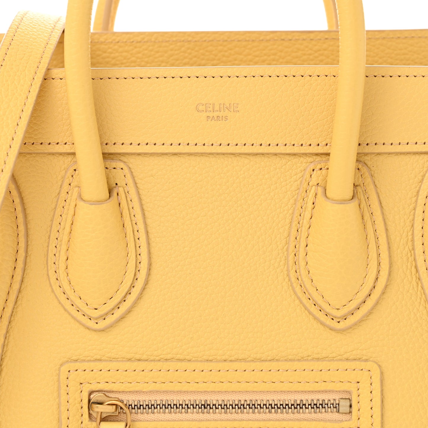 Drummed Calfskin Nano Luggage Pollen