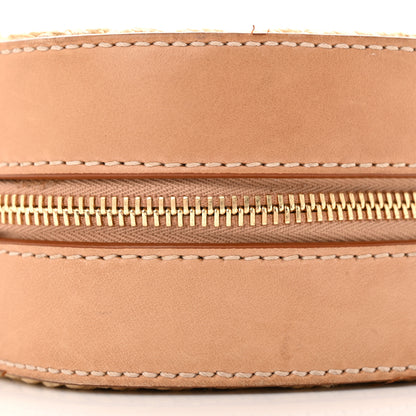 Saint Laurent Raffia Calfskin Small Mica Bag Natural Brown Gold 9 of 17