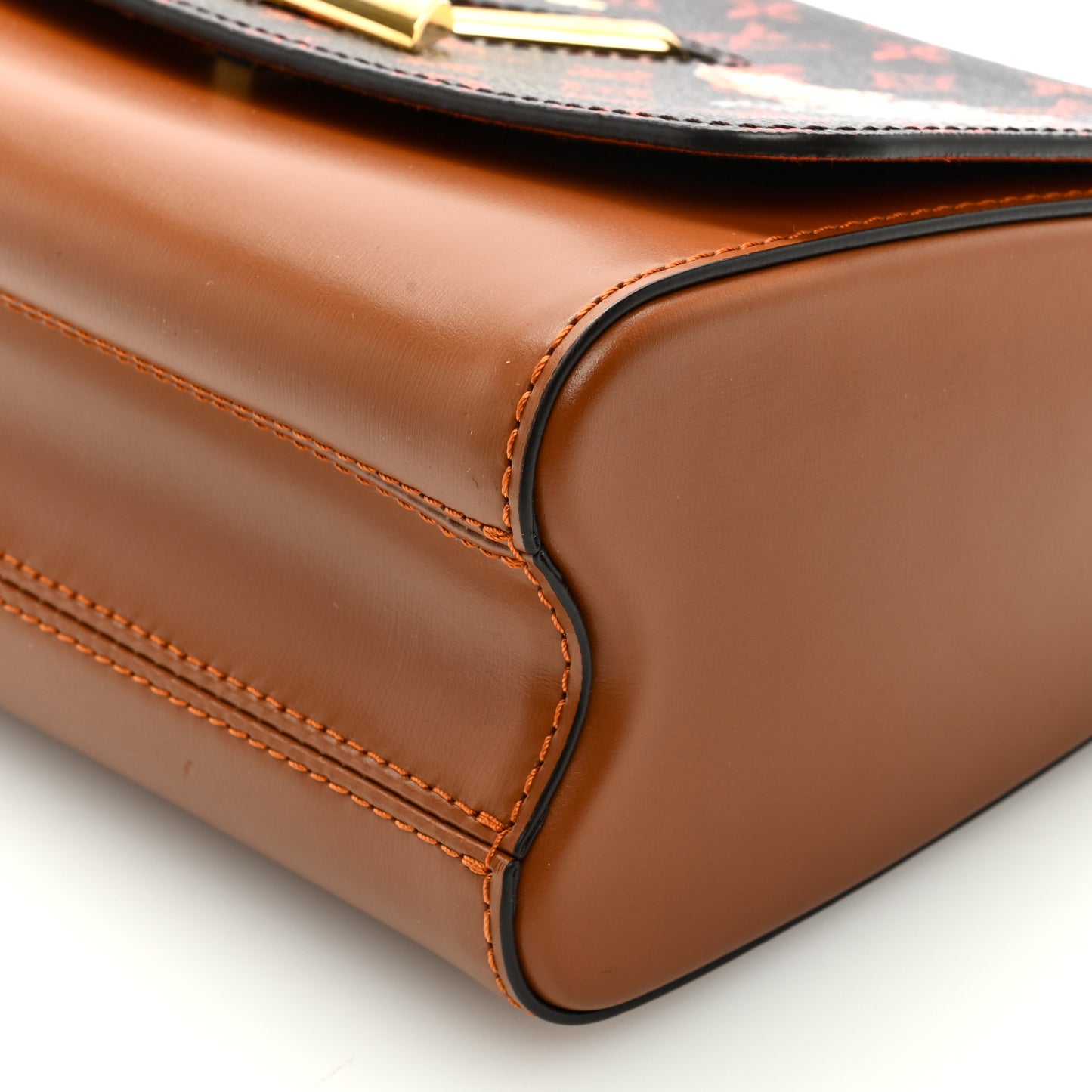 Calfskin Catogram Twist Shoulder Bag MM Marron