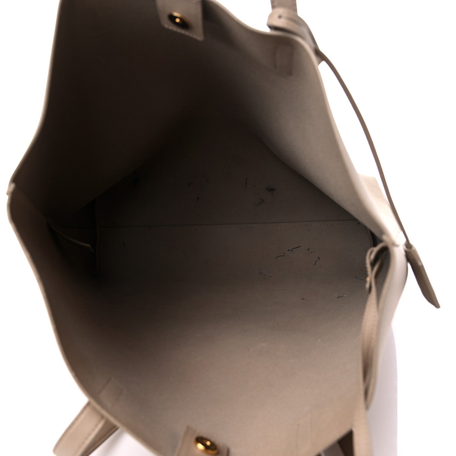 Saint Laurent Calfskin North-South Shopping Tote Dark Beige 6 of 16
