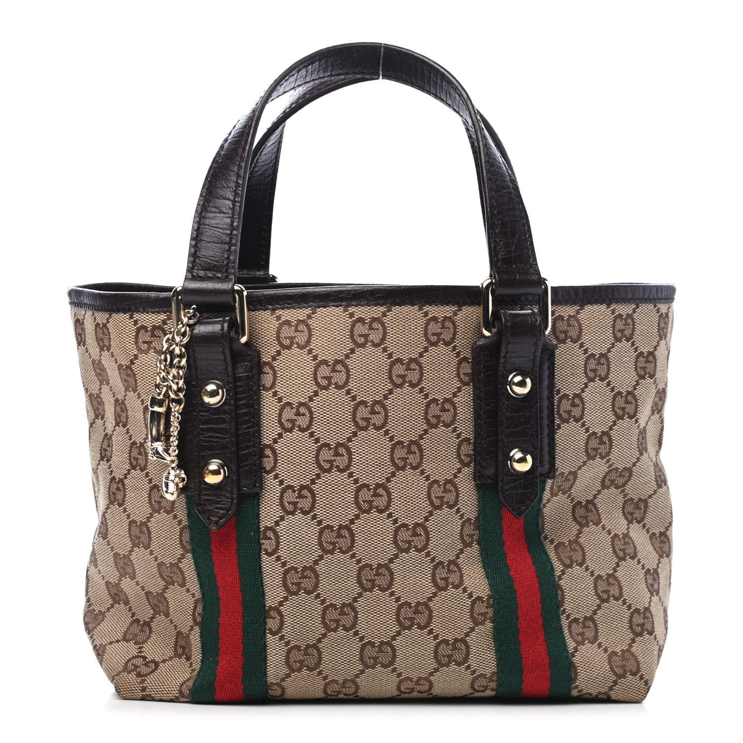 Gucci Monogram Small Jolicoeur Tote Dark Brown 1 of 4