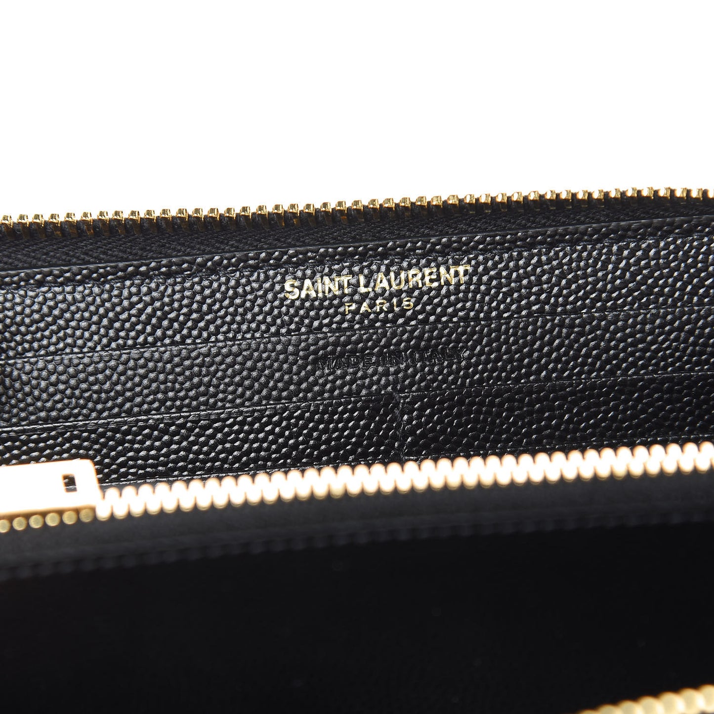 Grain De Poudre Matelasse Chevron Monogram Zip Around Wallet Black