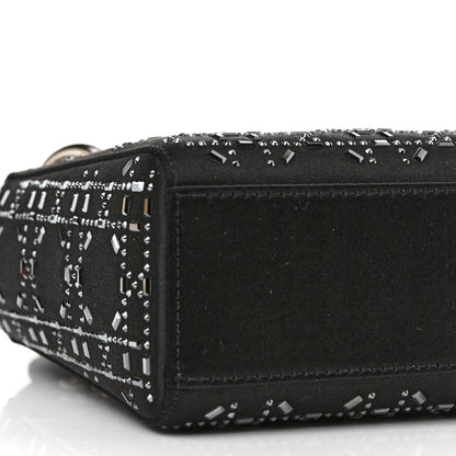 Christian Dior Satin Crystal Cannage Mini Lady Dior Black 8 of 10